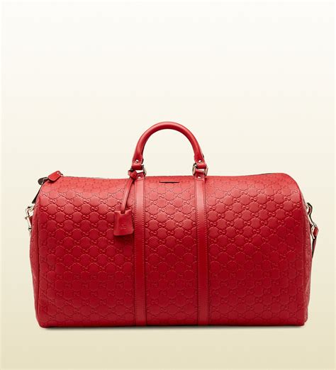 gucci duffle bag red